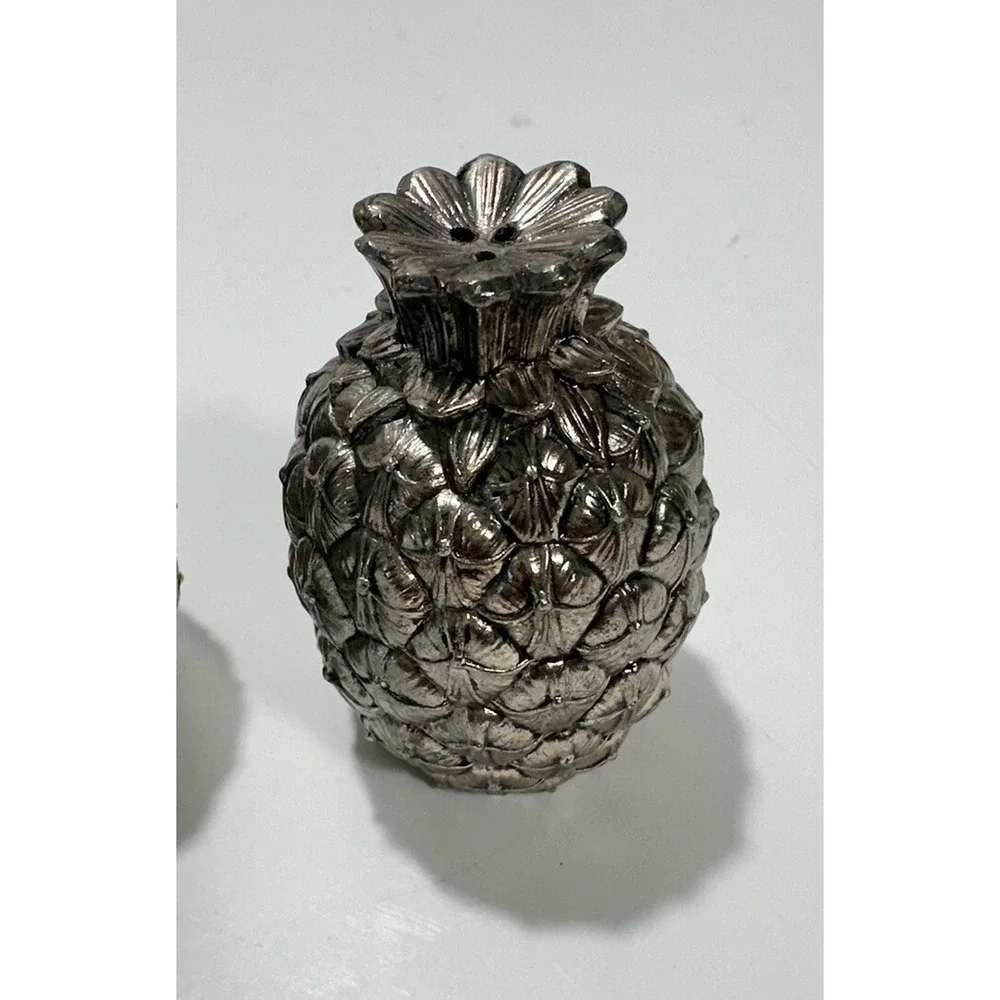 Vintage Italian Silver-Plate Pineapple Salt & Pepper‎ Shakers